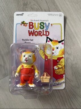 Super7 ReAction Richard Scarry's Busy World HUCKLE CAT PICNIC Action Figure
